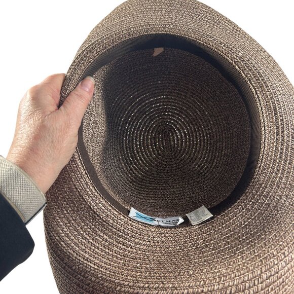 Betmar Hat Roll Up Brim Sun Hat Natural Summer Garden Outdoor Size 28 or 8 7/8 - Picture 5 of 7